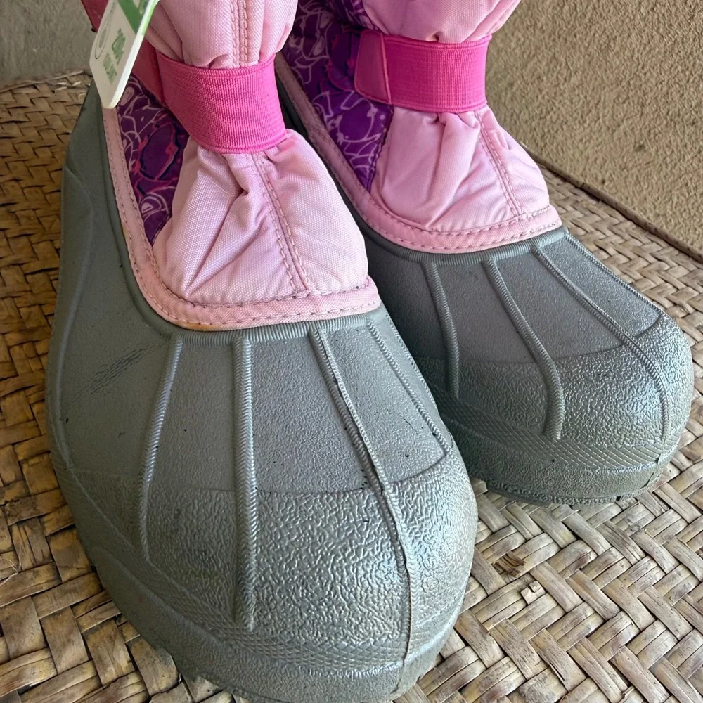 Columbia Powderbug Plus II Snow Boots Purple Pink Owl Print Girls Sz 6 Like New